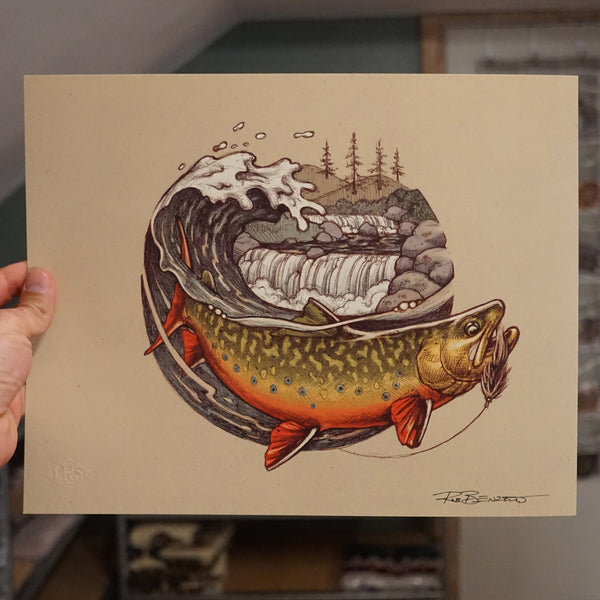 Brook Trout Wave Print