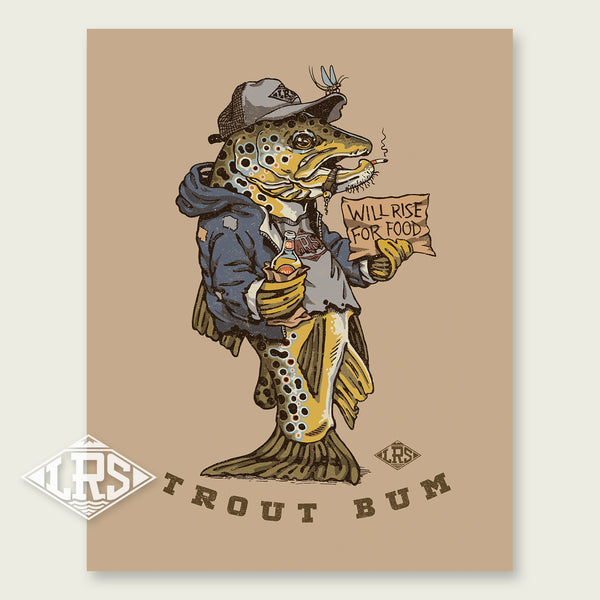 Trout Bum Print