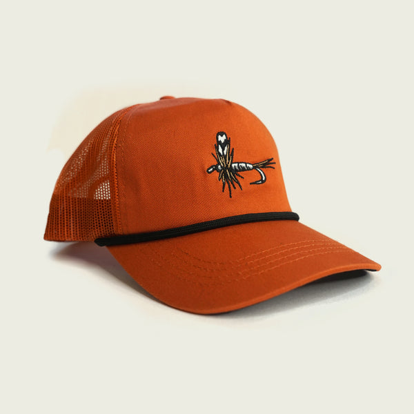 Dry Fly Hat | Orange Mesh Back