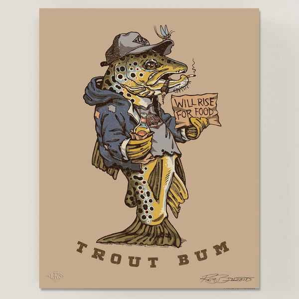 Trout Bum Print