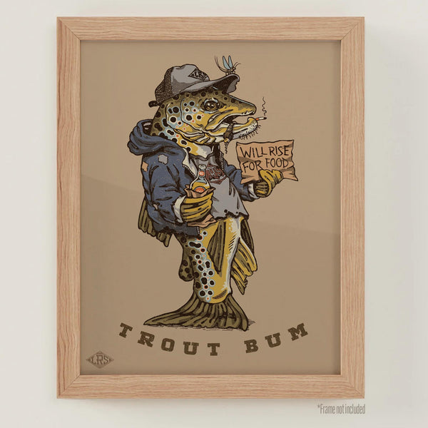 Trout Bum Print