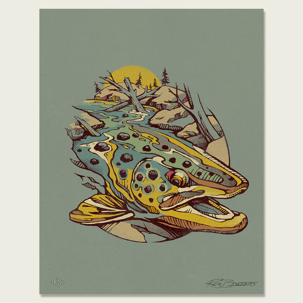 Brown Trout Waters Print