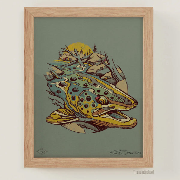 Brown Trout Waters Print