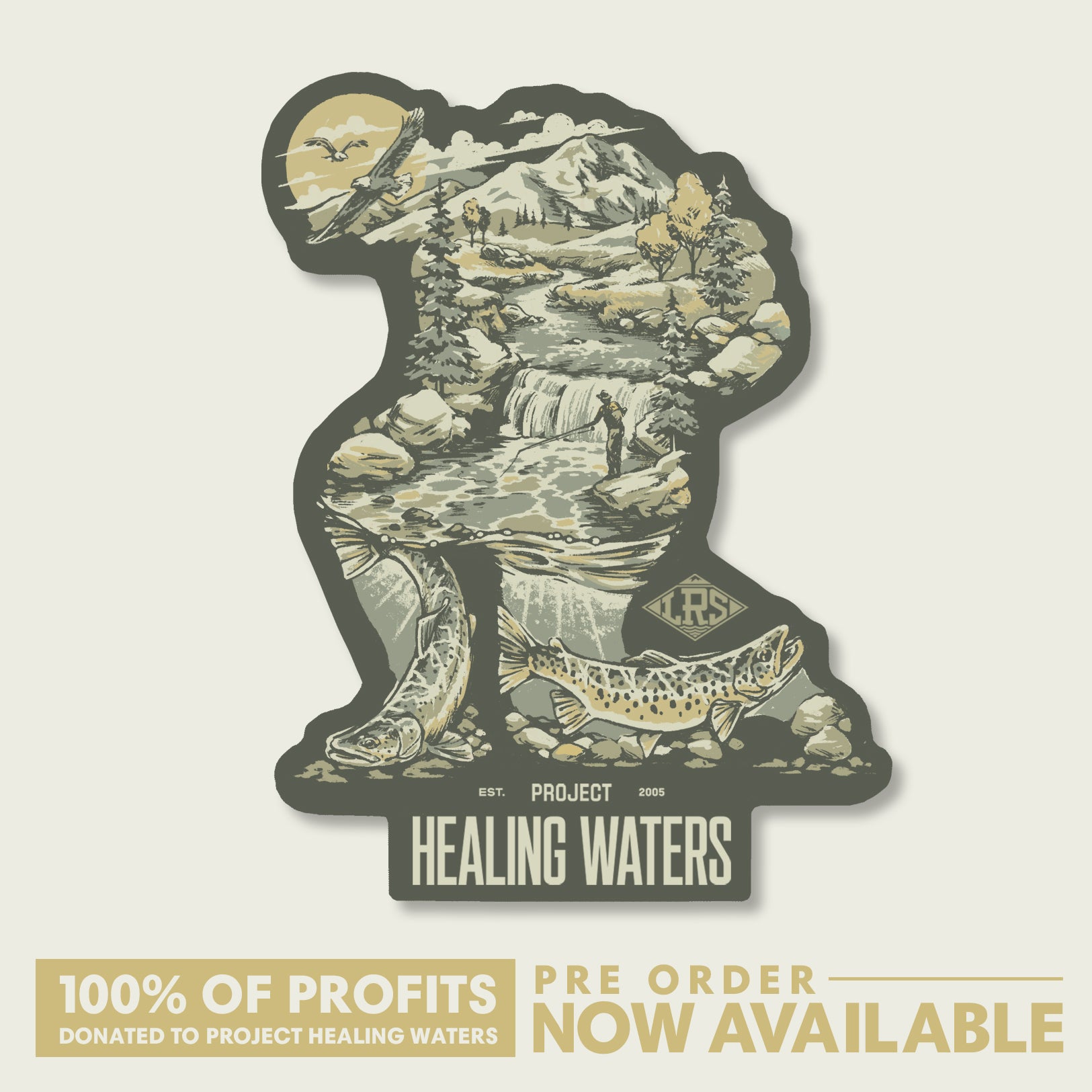 PHWFF Veterans Decal Lakes Rivers Streams