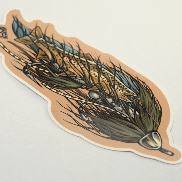 Brown Trout Streamer Decal