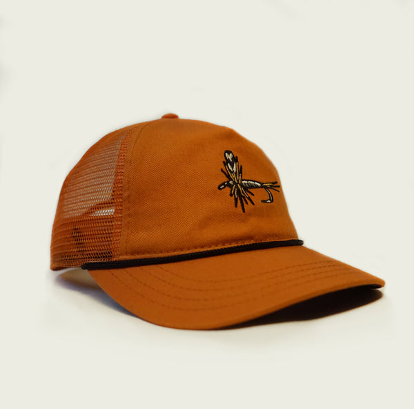 Dry Fly Hat | Orange Mesh Back