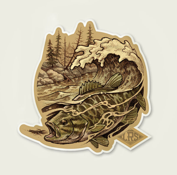 Smallmouth Wave Decal