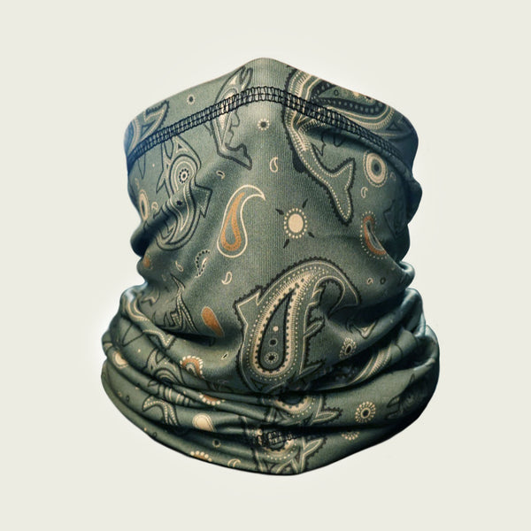 Trout Paisley Neck Gaiter | Teal