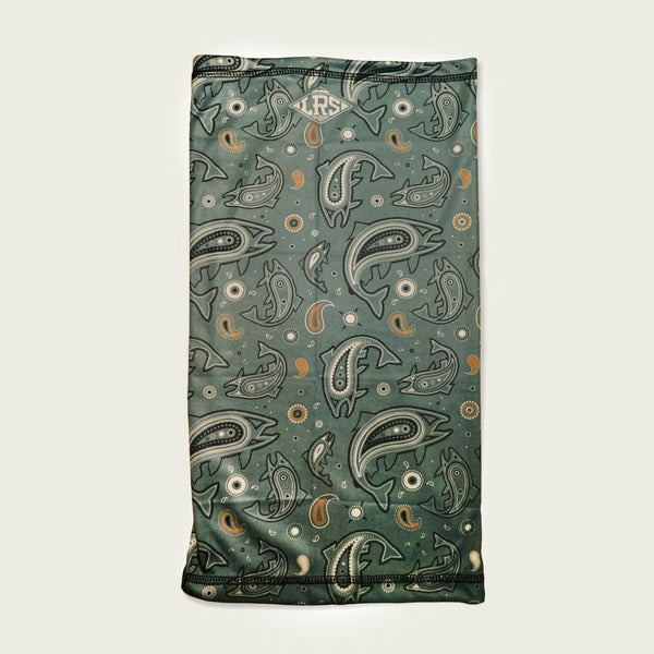 Trout Paisley Neck Gaiter | Teal