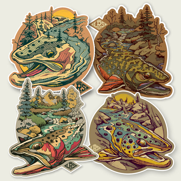 Trout Waters Decal Pack